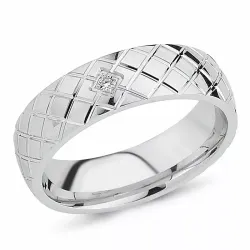 zirkon ring i rhodinerat silver