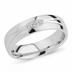 elegant zirkon ring i rhodinerat silver