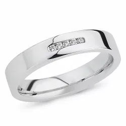 zirkon ring i rhodinerat silver