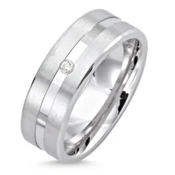 borstat ring i rhodinerat silver