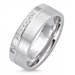 elegant ring i rhodinerat silver
