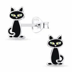 katter barnörhängen i silver - Little Ones