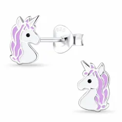 enhörning barnörhängen i silver - Little Ones