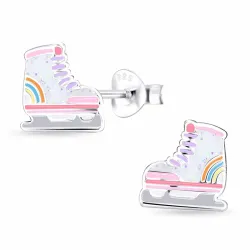 skridskor barnörhängen i silver - Little Ones