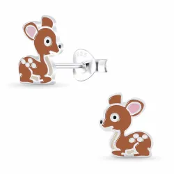 hjortar barnörhängen i silver - Little Ones