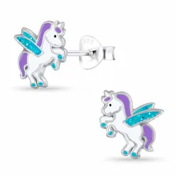 enhörning barnörhängen i silver - Little Ones