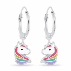 12 mm enhörning barnörhängen i silver - Little Ones