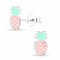 ananas barnörhängen i silver - Little Ones