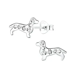 hundar barnörhängen i silver - Little Ones