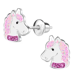 enhörning barnörhängen i silver - Little Ones