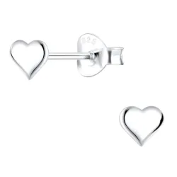 hjärta barnörhängen i silver - Little Ones