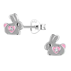 kanin barnörhängen i silver - Little Ones