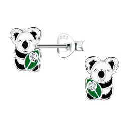 koala barnörhängen i silver - Little Ones