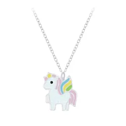 enhörning halsband i silver - Little Ones
