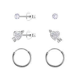 hjärta creol i silver