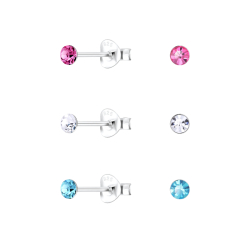 multifärgat örhängestift i silver - Little Ones