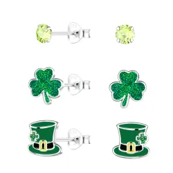 fyrklöver barnörhängen i silver - Little Ones