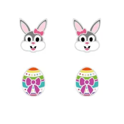 kanin örhängen i silver - Little Ones