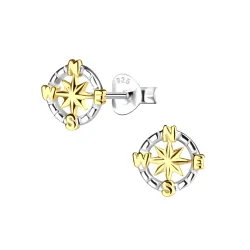 barnörhängen i silver med förgyllt silver - Little Ones