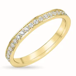 zirkon guldring i 9 karat guld