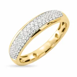 diamant guldring i 14  karat guld 0,30 ct