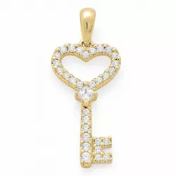 nyckel diamantberlocker i 14  carat guld 0,21 ct