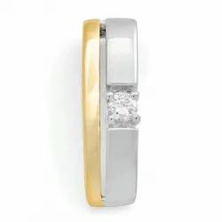 diamantberlocker i 14  carat guld- och vitguld 0,05 ct
