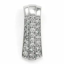 Stort diamantberlocker i 14  carat vitguld 0,52 ct