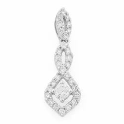 diamantberlocker i 14  carat vitguld 0,52 ct