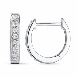 12 mm diamant creol i 14 karat vitguld med diamant