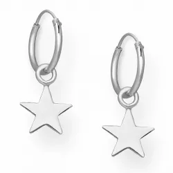 Stjärna creoler örhängen i silver