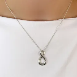 evighet hängen i silver