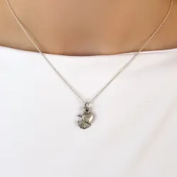 tro-hopp-kärlek hängen i silver - Amoré