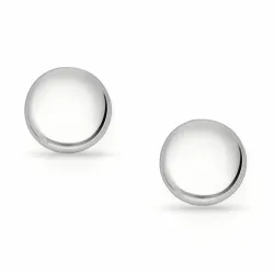 runda öronclips i silver