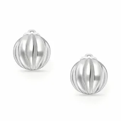 runda öronclips i silver