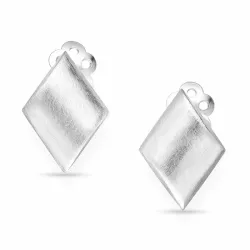 fyrkantigt öronclips i silver