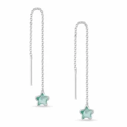 långa kedja örhängen i silver