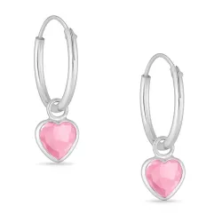 hjärta creol i silver