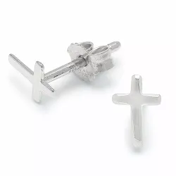 5 x 7 mm kors örhängestift i silver