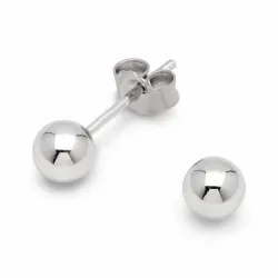 5 mm kula örhängestift i silver