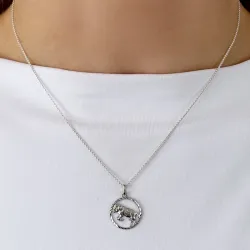 stjärnteck väduren hängen i silver