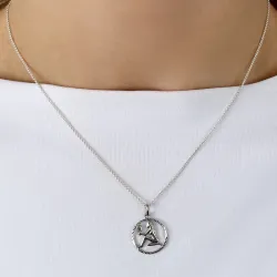 stjärnteck jungfrun hängen i silver