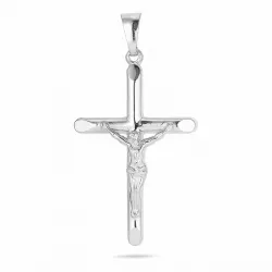 30 x 18 MM kors med Jesus hängen i silver