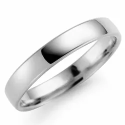 blank 4 mm vigselsring i 14  karat vitguld