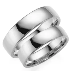 5 mm vigselsringar i 9 karat vitguld - set