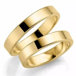 4 mm vigselsringar i 14  karat guld - set