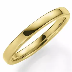 smal 3 mm vigselsring i 9 karat guld