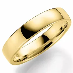 blank 5 mm vigselsring i 9 karat guld