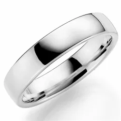 blank 5 mm vigselsring i 9 karat vitguld