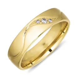 5 mm vigselsring i 9 karat guld 0,008 ct och 0,02 ct